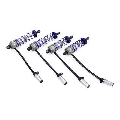 4Pcs Metal Front and Rear Shock Absorber for ZD Racing DBX-10 DBX10 1/10 RC Car Upgrade Parts Accessories(Dark Grey)