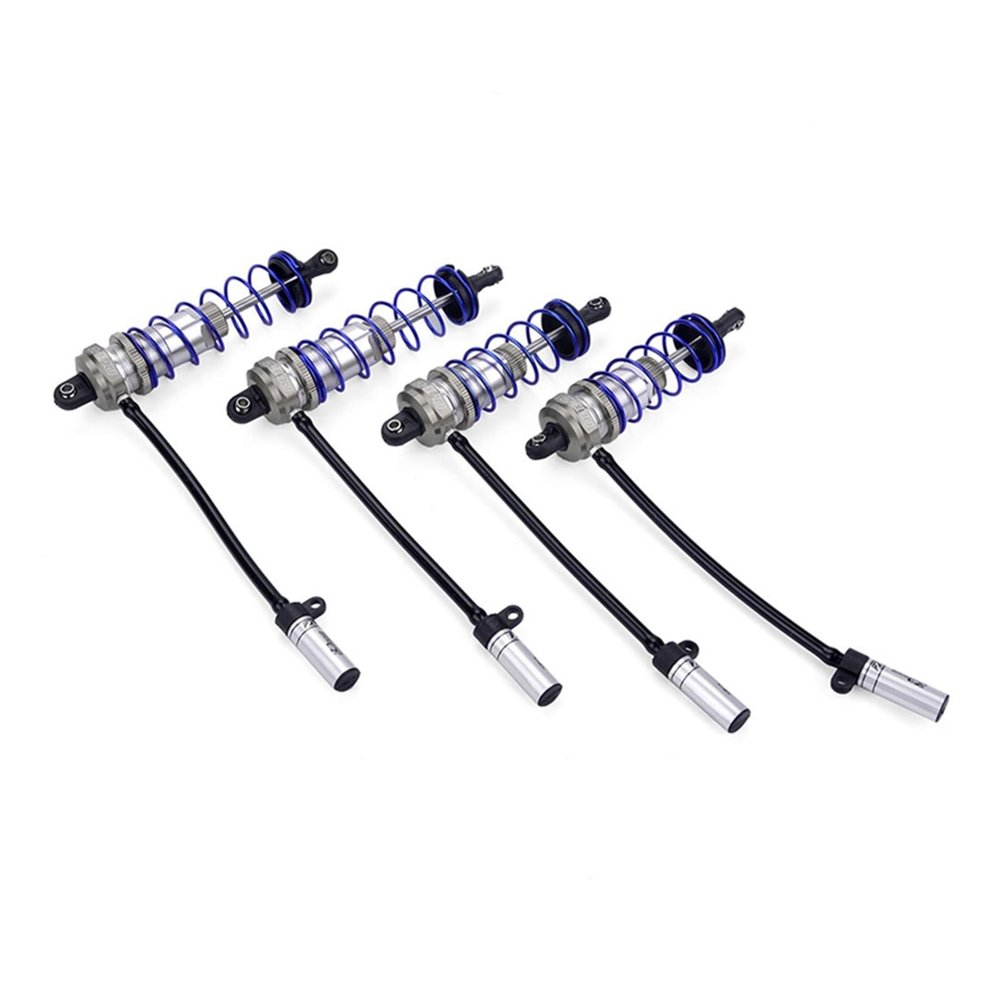 4Pcs Metal Front and Rear Shock Absorber for ZD Racing DBX-10 DBX10 1/10 RC Car Upgrade Parts Accessories(Dark Grey)