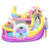 AirMyFun Inflatable Bounce House, Wide Slide Indoor Bounce House, 5 in 1 Unicorn Bounce House for Big Kids Backyard with 450 Blower, Air Cushion, Ball Pit, Climbing Wall, Basketball Hoop view 1