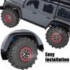 hopsupRC 1.0 Beadlock Wheel Tires Wheel Hub Wheels Rim for 1/24 SCX24 FCX24 1/18 TRX4M RC Crawler Car. Aluminum 1.0 in Beadlock Wheel Rims Heavy Duty Rim,Black view 3
