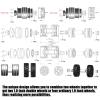 hopsupRC 1.0 Beadlock Wheel Tires Wheel Hub Wheels Rim for 1/24 SCX24 FCX24 1/18 TRX4M RC Crawler Car. Aluminum 1.0 in Beadlock Wheel Rims Heavy Duty Rim,Black view 4