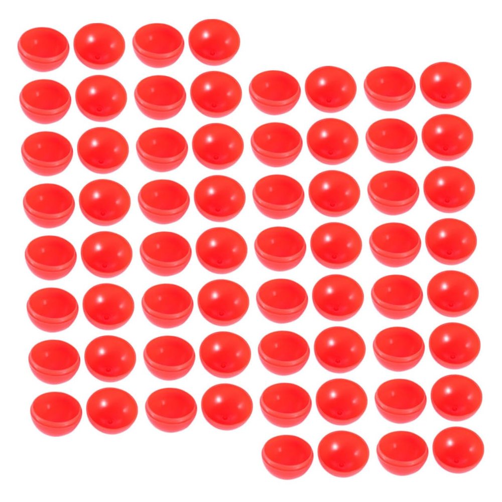 BRIGHTFUFU 100pcs Openable Raffle Balls Party Game Props for Lottery Drawings Fillable Capsule Balls for Events and Activities Red Color Material