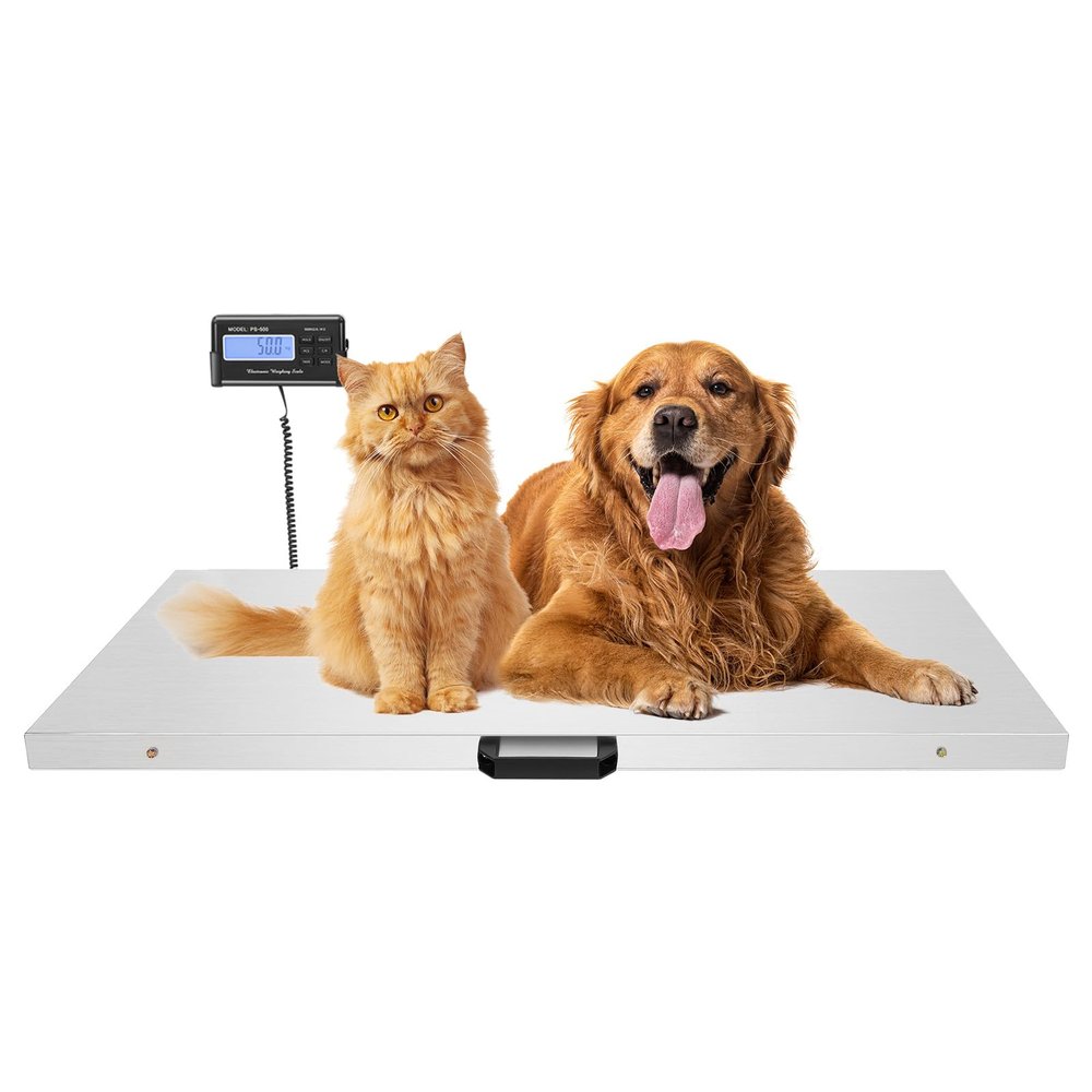 1100lbs Large Platform Animal Digital Scale,Pet Weight Scale with LCD Display,Stainless Steel Animal Scale Platform,Dog Pig Goat Sheep Scale