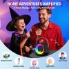 Karaoke Machine for Kids Adults, Portable Bluetooth Speaker with 2 Wireless Microphones, Portable Speaker Mini Karaoke Microphone for Home Party Birthday Gift for Girls Boys view 2