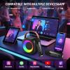 Karaoke Machine for Kids Adults, Portable Bluetooth Speaker with 2 Wireless Microphones, Portable Speaker Mini Karaoke Microphone for Home Party Birthday Gift for Girls Boys view 3