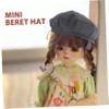 Alasum Doll Detective Hat Witch Hat Decoration Polyester Cap for Dolls Fashionable Cool Break Resistant DIY Accessory view 3