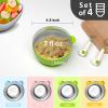 Bakpoco Stainless Steel Baby Bowls with Suction, 2-in-1 SUS304 Toddlers Bowl & Removable Silicone Suction Kids Bowl, Anti Scald Non Toxic Snack Container for Baby Food Feeding, 4 Colors Set view 2