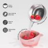 Bakpoco Stainless Steel Baby Bowls with Suction, 2-in-1 SUS304 Toddlers Bowl & Removable Silicone Suction Kids Bowl, Anti Scald Non Toxic Snack Container for Baby Food Feeding, 4 Colors Set view 4