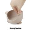 PandaEar 3 Pack Silicone Suction Baby Bowls & 3 Baby Feeding Spoons | Non-Slip Stay Put Bowls & Soft Silicone First Stage Spoons for Toddlers, BPA-Free Baby Led Weaning Set (Linen Brown Tan) view 4