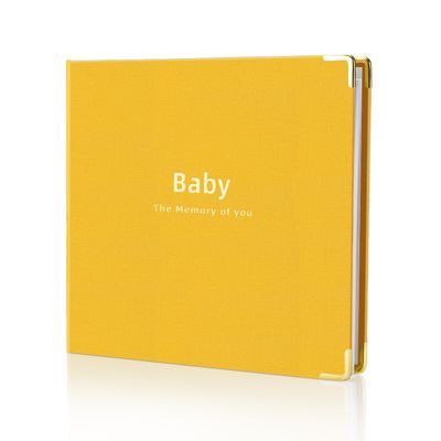 Baby book Baby Memory Book for baby boys and girls First 5 years baby book keepsake baby books (Yellow)