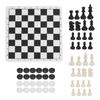 2 in 1 Chess Checkers Set, Lightweight Portable Travel Games Smart Folded and Rolled Up Strong and Childrens Toy for Children view 1