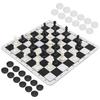 2 in 1 Chess Checkers Set, Lightweight Portable Travel Games Smart Folded and Rolled Up Strong and Childrens Toy for Children view 4