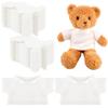 20 Pcs Stuffed Animal Toy White Clothing Sublimation Blank Bear Clothes Include 10 Teddy Bear Blank Hoodie 10 Teddy Bear White Shirt for 15 Inch Stuffed Bears Dolls DIY (Color Style 2) view 1