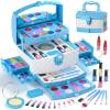 PERRYHOME Kids Makeup Set for Girl 56 Pcs Washable Real Cosmetic, Non-Toxic Frozen Toys Toddler Makeup Kit, Princess Dress up Christmas & Birthday Girl Gift for 3 4 5 6 7 8 9 10 11 12 Year Old Girls view 1