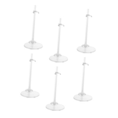 Alasum 6pcs Transparent Doll Display Stands Easy to Install Exhibition Rack for Dolls for Collectors and Boys and Girls Stable Support for Tidy Rooms