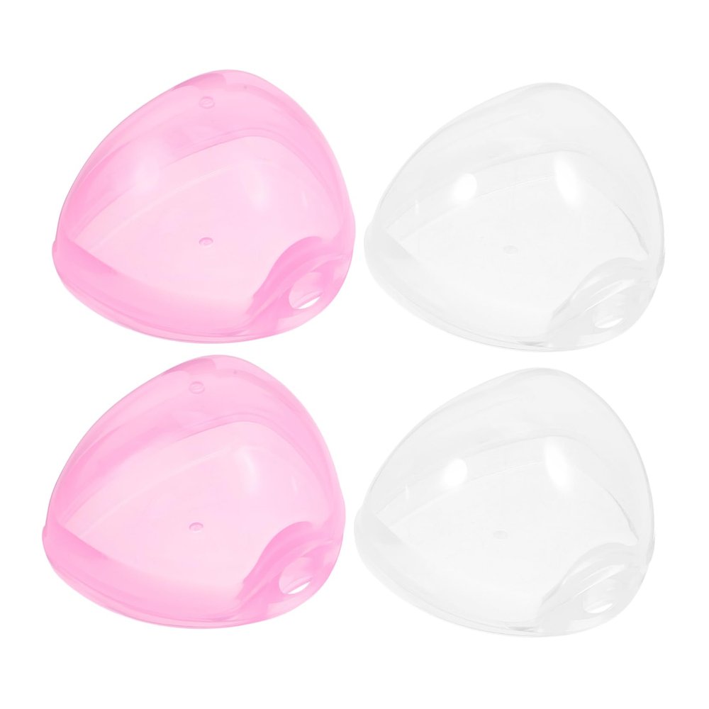 SHOWERORO 4pcs Pacifier Storage Case Portable Travel Holder Material and Design for Pacifiers