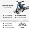 ELEMARA Electric Dirt Bike,350W Motorcycle for Kids with Tail Lights,Music & Bluetooth,15.5 mph & 150lb Max,Chain-Driven Motor, Twist-Grip Throttle & Hand-Operated Rear Brake,12" Air-Filled Tires-Navy view 2