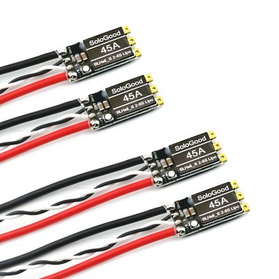 SoloGood 4Pcs 45A ESC 2-6S Brushless ESC Lipo BLHeli_S Brushless Electronic Speed Controller 45A Support D-Shot 150/300/600 for RC FPV Quadcopter