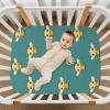 KICPOAY Fitted Crib Sheets Bee Holding Honey Pot Cartoon Stretchy Portable Playard Sheets for Baby Toddler, Breathable Soft Mini Crib Mattress 39 x 27 in for Boys and Girls view 2