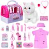 Doctor Kit for Girls -Vet Play Sets for Kids, Pretend Play Doctor Set with Pet Cage and Kitten Toy, Doctor Play Gift for Kids Toddlers Ages 3 4 5 6 Year Old for Role Play (White Kitten) view 1
