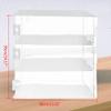 3 Tier Acrylic Display Case,Clear Collectibles Showcase,Countertop Display Case,Clear Display Cabinet view 2