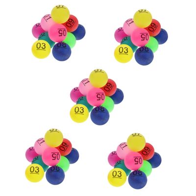 Abaodam 5sets Numbered Plastic Pong Balls Raffle Drawing Game Balls Party Decorations Fun Party Game Props 10pcs*5