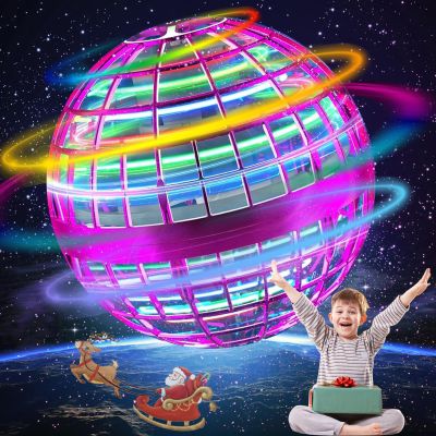 SUMMERLANGUAGE Flying Orb Ball Toy - 2025 Upgraded Magic Flying Orb Toy with LED Light 360Rotating, Boomerang Flying Toys Indoor Outdoor Fun Games, for 6 7 8 9 10 12+ Year Old Kids Boys Girls Adults