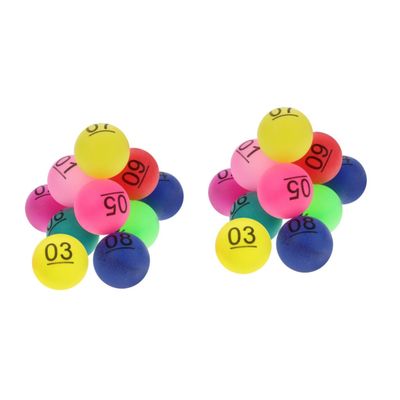 Abaodam 2sets Numbered Raffle Drawing Balls Green Plastic Fun Party Game Balls Perfect for Home Decorations 10pcs*2
