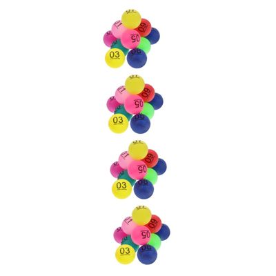 Abaodam 4sets Plastic Raffle Balls Numbered Bulk Balls for Home Parties Bar Games Party Games 10pcs*4