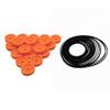 20PCS 2MM Hole Plastic Belt Pulley Drive Pulley with Rubber Transmission Belts Pulley Belts for DIY Model Toy RC Car Airplane Accessories (Orange, 17mm Diameter) view 1