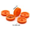 20PCS 2MM Hole Plastic Belt Pulley Drive Pulley with Rubber Transmission Belts Pulley Belts for DIY Model Toy RC Car Airplane Accessories (Orange, 17mm Diameter) view 3