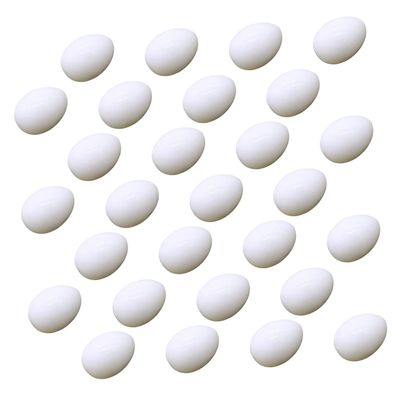 BESPORTBLE 28pcs Simulation Pigeon Eggs Decorative Eggs for Bird Hatching Induced Replacement Life-Like Effect for Pigeon Breeding and Training