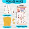 Zcsni Circus Bingo Game Cards, Carnival Party Bingo Cards, Bingo Game Set for 24 Players, Birthday Party Supplies Decorations for Adults Friends Family, Holiday Gathering Bingo Cards -23 view 2