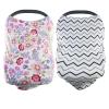 2 Pack Baby Car Seat Cover Soft Stretchy Nursing Cover, Sun Protection for Babies, Stroller Canopy, Breathable Infant Car Seat Canopy view 1