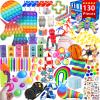 130 Pack Fidget Toys Set,Sensory Relieves Stress Toys for Kids Adults,Christmas Party Favor,Classroom Rewards Prizes, Carnival,Piata Goodie Bag Fillers,Bulk Rewards Box Gifts for Boys and Girls view 1