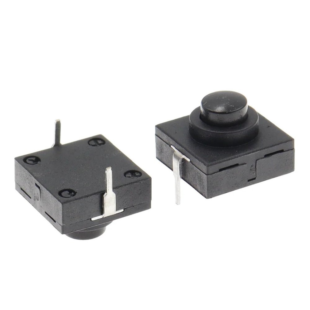 10PCS Flashlight Button Switch 1A 30V 2Pin Ultra-Thin Middle of The Feet 12X12X9.4MM