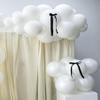 185pcs Double Stuffed Pearl White Balloon Arch Kit with Black Bows view 2