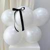 185pcs Double Stuffed Pearl White Balloon Arch Kit with Black Bows view 3