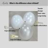185pcs Double Stuffed Pearl White Balloon Arch Kit with Black Bows view 4