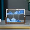 ADFLTFC Moving Sand Art Picture Sand Art Liquid Motion Glass Relaxing Desktop Decorations Wooden Frame Perfect Quicksand Decor & Relaxation Desk Toy for Home and Office(B) view 2