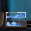 ADFLTFC Moving Sand Art Picture Sand Art Liquid Motion Glass Relaxing Desktop Decorations Wooden Frame Perfect Quicksand Decor & Relaxation Desk Toy for Home and Office(B) view 3