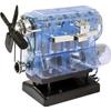 4-Cylinder Engine Model Kit, Transparent Engine Case, with Illuminated Spark Plugs and Sound Base, DIY Simulation Dynamic Engine Model, Suitable for Children Aged 10+ view 1