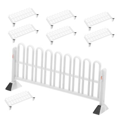 Alasum 8pcs Traffic Fence Models Realistic Simulation Barriers for Miniature Scene Decoration Table Play Traffic Safety Demo for Projects