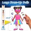 Large & Durable Reusable Sticker Book + 4 Large Dress Up Dolls (2 Boys/2 Girls)  25 Themes (370 Stickers) Including Princess, Mermaid, Astronaut, Doctor, Firefighter, Unicorn, Policeman and More! view 2