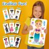 Large & Durable Reusable Sticker Book + 4 Large Dress Up Dolls (2 Boys/2 Girls)  25 Themes (370 Stickers) Including Princess, Mermaid, Astronaut, Doctor, Firefighter, Unicorn, Policeman and More! view 4