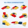 JOYMOR 6-Piece Fabric Soft Play Baby Climbing Blocks for Toddlers with Foldable Long Slide, Foam Climbing Toys for Toddlers 1-3 Inside for Kids' Physical Coordination, Graphics Cognition, Creativity view 2