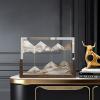 ADFLTFC Moving Sand Art Picture Sand Art Liquid Motion Glass Relaxing Desktop Decorations Wooden Frame Perfect Quicksand Decor & Relaxation Desk Toy for Home and Office(A) view 1