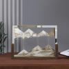 ADFLTFC Moving Sand Art Picture Sand Art Liquid Motion Glass Relaxing Desktop Decorations Wooden Frame Perfect Quicksand Decor & Relaxation Desk Toy for Home and Office(A) view 2