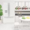 1:12 Wooden Refrigerator Model, Mini Dollhouse Refrigerator Model with Openable Drawer for Dollhouse Decor (White view 2