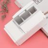 1:12 Wooden Refrigerator Model, Mini Dollhouse Refrigerator Model with Openable Drawer for Dollhouse Decor (White view 3
